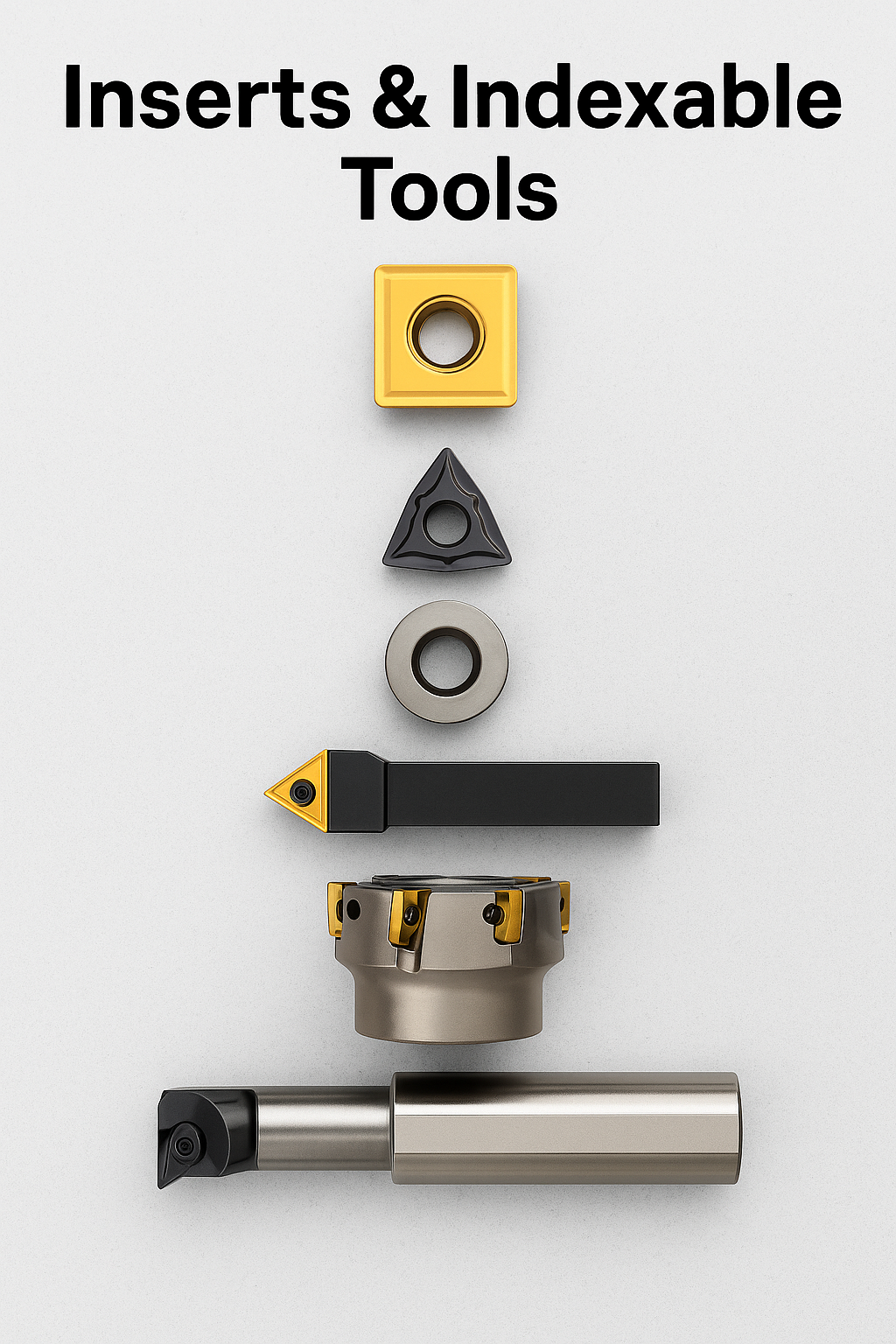 Cutting tools: Inserts and indexable tools